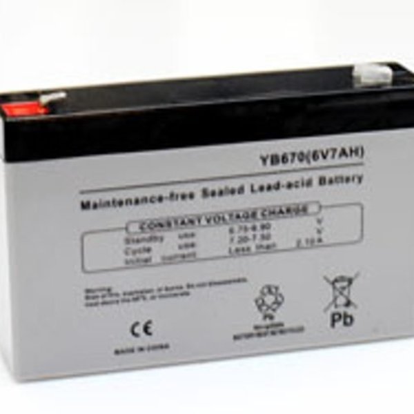 Ilc Replacement for Battery It-yb670 6 Volt 7AH Sealed Lead Acid Battery IT-YB670 6 VOLT 7AH SEALED LEAD ACID BATTERY BATT